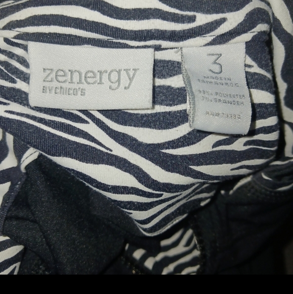 Women's Black Utility Jacket with White Accents - Picture 2 of 4